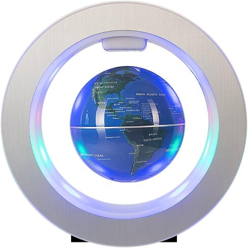 Senders Floating Globe with LED Lights Magnetic Levitation Floating Globe World Map for Desk Decoration (Blue) in Kuwait