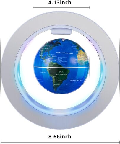 Senders Floating Globe with LED Lights Magnetic Levitation Floating Globe World Map for Desk Decoration (Blue) in Kuwait