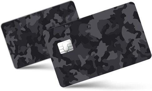 ميتلاي 2 قطعة جلد بطاقة بابي مموه أسود | النقل، بطاقة المفتاح، بطاقة الخصم، ملصق بطاقة الائتمان | تغطية وتخصيص البطاقة المصرفية | لا يوجد فقاعات، غطاء بطاقة نحيف ومقاوم للماء in Kuwait