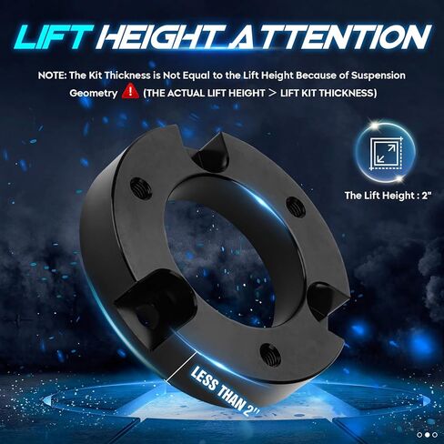 2" Front Leveling Lift Kit Compatible with 2001-2006 Toyota Sequoia, Raised by 2 inch Front Suspension Strut Spacers for 2000-2006 Toyota Tundra, Set of 2 in Saudi Arabia