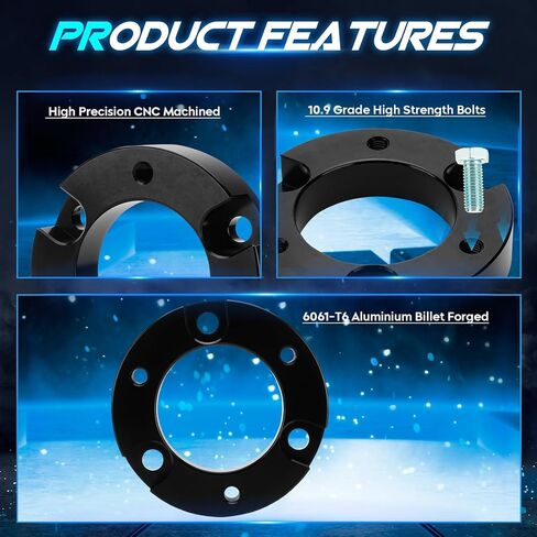 2" Front Leveling Lift Kit Compatible with 2001-2006 Toyota Sequoia, Raised by 2 inch Front Suspension Strut Spacers for 2000-2006 Toyota Tundra, Set of 2 in Saudi Arabia