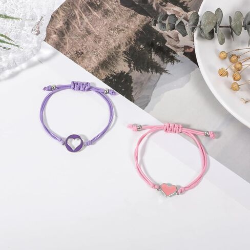 أساور الابنة، سوار العودة إلى المدرسة أنا وأمي، سوار سلسلة قابل للتعديل على شكل قلب مع سحر الفيل من الفولاذ المقاوم للصدأ، سوار اليوم الأول من المدرسة للفتيات المراهقات in Kuwait