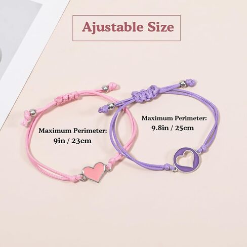 أساور الابنة، سوار العودة إلى المدرسة أنا وأمي، سوار سلسلة قابل للتعديل على شكل قلب مع سحر الفيل من الفولاذ المقاوم للصدأ، سوار اليوم الأول من المدرسة للفتيات المراهقات in Kuwait