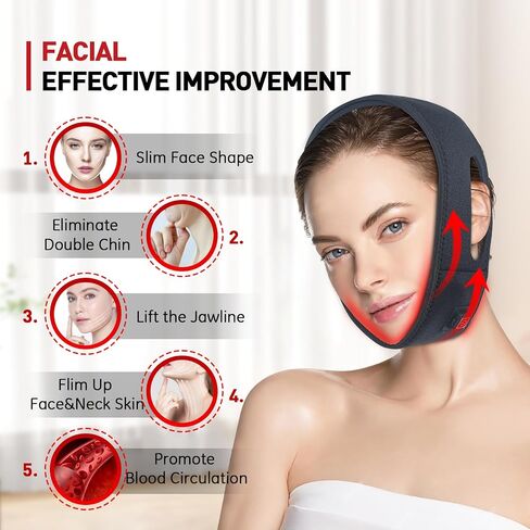 Red Light Therapy for Neck, 660nm Red Light and 850nm Near Infrared Light Therapy Belt for Body Shoulder Chin Neck Hand Wrist with Timer Wearable Red Light Therapy Wrap Chin Strap Unisex in Saudi Arabia