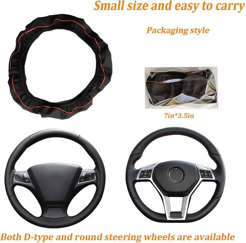 Car Steering Wheel Cover, PU Leather Steering Wheel Protector, Non-Slip Elastic Stretch Breathable, Auto Interior Covering Accessories, Universal 15 Inch, Fit for Trucks, SUV, Van (Beige) in Saudi Arabia