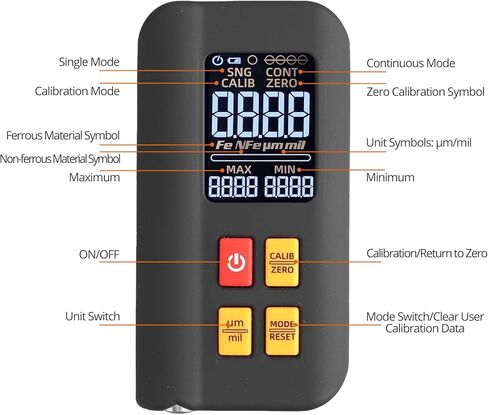مقياس سمك طلاء بروستر، مقياس سمك الطلاء، مقياس عمق الطلاء، جهاز اختبار سمك طلاء السيارة لمشتري السيارات المستعملة in Kuwait