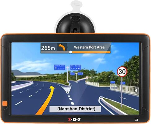 XGODY Truck GPS Navigation for car 9 inch Big Screen for Truck Drivers Navigation Bluetooth AV-in Lifetime North America Maps 3D & 2D Maps, 8GB, with Lifetime Free Map Update in Kuwait