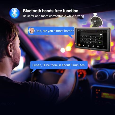 XGODY Truck GPS Navigation for car 9 inch Big Screen for Truck Drivers Navigation Bluetooth AV-in Lifetime North America Maps 3D & 2D Maps, 8GB, with Lifetime Free Map Update in Kuwait