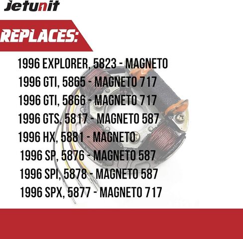 JETUNIT Stator For SeaDoo 717 JetSki 290886725 420886725 GS,GSI,GTI,GTS,HX,SP,SPI,SPX,XP,657 1996 1997 1998 1999 2000 2001 2002 2003 2004 2005 magneto in Saudi Arabia