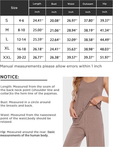 GYS Ladies Pajamas Sets, Capri Pajamas for Women Set, Bamboo Viscose Sleeveless Top and Capri Pants Pj Set Sleepwear in Saudi Arabia