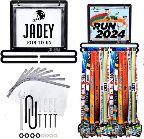 انضم إلى حامل ميدالية السباق الأمريكي، حامل ميدالية مثبت على الحائط، مريلة للجري وحامل ميدالية، حامل ميدالية معلق، حامل ميدالية مربعة الشكل مع حامل مريلة. in Kuwait