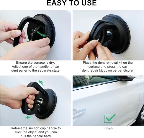 Vantacent89 Car Dent Puller, 3 Pack Dent Removal Kit with Gloves, Powerful Car Dent Remover Paintless Dent Repair Kit for Car Body Dent,Glass,Tiles and Mirror in Kuwait
