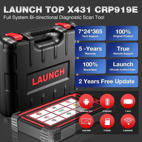 LAUNCH X431 CRP919E Elite OBD2 Scanner 2024 New Bidirectional Tool with CANFD DOIP, Active Test, 35+ Service, ECU Coding, All System Diagnosis, FCA Autoauth, TPMS &BST360, 2-Year Update in Saudi Arabia