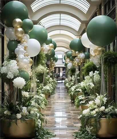 Black Silver Balloons Garland Arch Kit, 146Pcs Latex Balloons Different Sizes 18 12 10 5 Inch for Party Decorations, Wedding Backdrop, Birthday, Graduation in Saudi Arabia