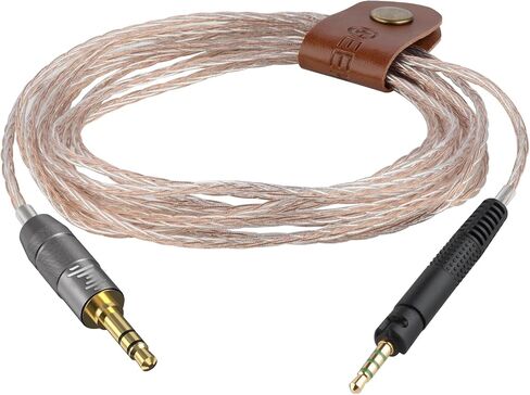 GEEKRIA Apollo Silver-Plated Upgrade Audio Cable Compatible with Sennheiser HD620S, HD599, HD598 Headphones, 2.5mm Replacement Headphones Cord for Hi-Resolution Audiophile, HiFi Headset (10ft/3m) in Saudi Arabia