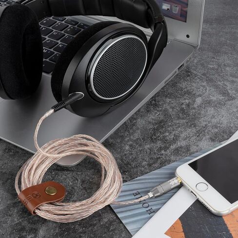 GEEKRIA Apollo Silver-Plated Upgrade Audio Cable Compatible with Sennheiser HD620S, HD599, HD598 Headphones, 2.5mm Replacement Headphones Cord for Hi-Resolution Audiophile, HiFi Headset (10ft/3m) in Saudi Arabia