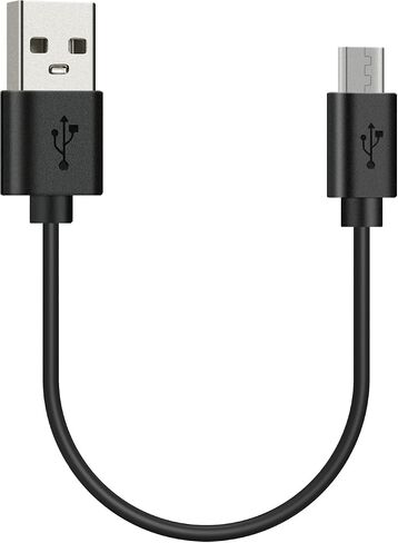 كابل شاحن قصير لسماعات الأذن الرياضية USB من Geekria متوافق مع Jabra Sport Pulse، Elite 65e، Halo Fusion، شاحن Halo الذكي، سلك شحن طاقة بديل USB إلى Micro-USB (1 قدم/30 سم) in Kuwait