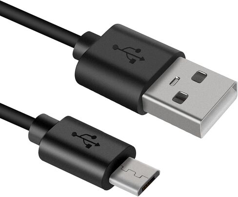 كابل شاحن قصير لسماعات الأذن الرياضية USB من Geekria متوافق مع Jabra Sport Pulse، Elite 65e، Halo Fusion، شاحن Halo الذكي، سلك شحن طاقة بديل USB إلى Micro-USB (1 قدم/30 سم) in Kuwait