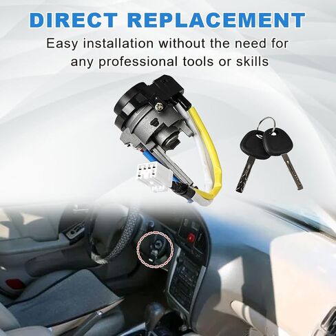 WMPHE Ignition Switch Lock Cylinder Replacement for 81450-34190 8145034190 Compatible with Kia Soul 1.6L 2.0L 2014 2015 2016 2017 2018 2019 Ignition Lock Cylinder with 2 Keys in Saudi Arabia