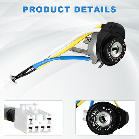 WMPHE Ignition Switch Lock Cylinder Replacement for 81450-34190 8145034190 Compatible with Kia Soul 1.6L 2.0L 2014 2015 2016 2017 2018 2019 Ignition Lock Cylinder with 2 Keys in Saudi Arabia