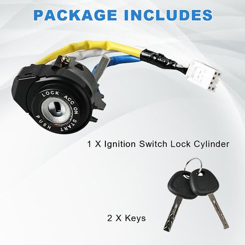 WMPHE Ignition Switch Lock Cylinder Replacement for 81450-34190 8145034190 Compatible with Kia Soul 1.6L 2.0L 2014 2015 2016 2017 2018 2019 Ignition Lock Cylinder with 2 Keys in Saudi Arabia