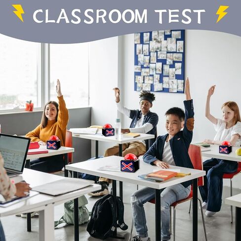 لعبة BOSKEY لعبة الإجابة على الطنان مع الأضواء والصوت، لعبة Snatch Buzzer Trivia Quiz Got Talent Buzzer، لعبة العداء العائلي مع صفارة للفصل الدراسي (أحمر) in Kuwait