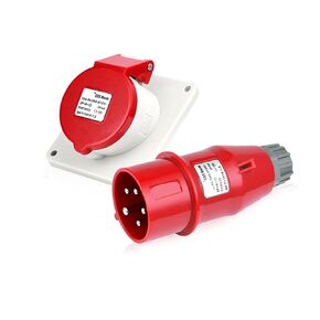 5 Pin 16A Industrial Power Plug Surface Mount Socket Inlet Connector for Wall Portable Distribution Box Panel in Saudi Arabia
