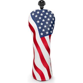 USA Flag Golf Head Covers - Leather Driver Headcover Fairway Wood Cover Hybrid Head Covers in Saudi Arabia