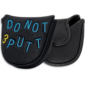 Golf Accessories for Men Women Black Mallet Putter Cover Golf Headcovers Golf Club Head Covers Durable Easy Clean Golf Gift Letter Embroidery in Kuwait