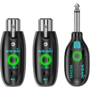 Wireless Microphone System Xlr Transmitter Receiver 20Hrs Battery 30m Range Low Latency Noise Reduction for Dynamic Microphones Outdoor Performance in Kuwait