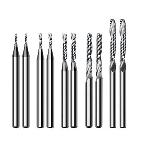 10pcs Single Flute End Mill 3.175mm Shank Spiral Milling Cutter Tungsten Steel Router Bits Carbide End Mill CNC Milling Machine(3.175x17mm) in Kuwait