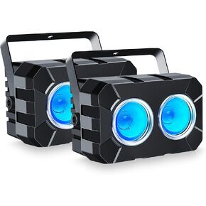 Telbum LED Stage Lights 2 Pack - 120W RGBW 4in1 Stage Wash Light، COB Par Light - التحكم DMX - مصابيح الصوت المنشط لأحداث الزفاف والحفلات الموسيقية والكنيسة ومسرح النادي وبار الحفلات in Kuwait
