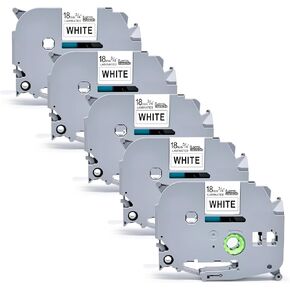 Compatible with Brother P-Touch Label Tape TZ TZe 241 18mm Laminated Label Maker Tape for PTD400, PT-D410, PT-D460BT 1280 D610BT, Black on White , 3/4" (0.7") x 26.2 ft. (8m), 2PK in Saudi Arabia