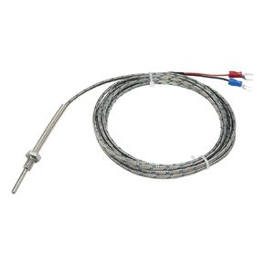 K Type 3.0m Metal Screening Cable Probe Sheathed Thermocouple Temperature Sensor M6*1 1Pcs in Kuwait
