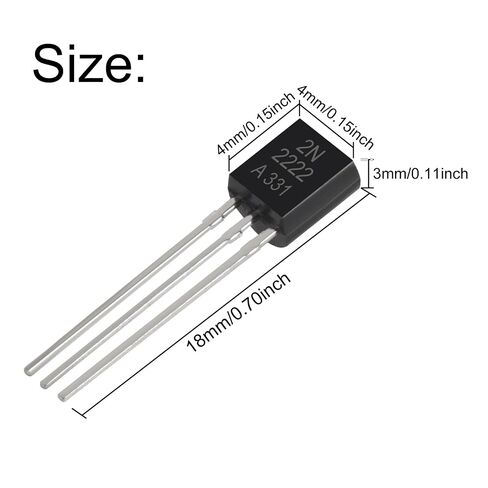 200Pcs 2N2222 NPN 60V 0.8A 0.5W 250MHZ Power N2222 Amplifier Transistor General Purpose Transistors 800mA in Kuwait