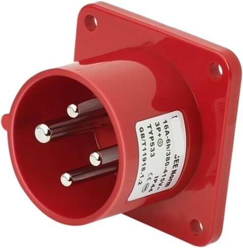 4-core 16A Waterproof Industrial Plug Light and Dark Socket CEE Connector 6818TYP283 | Concealed inclined socket in Kuwait