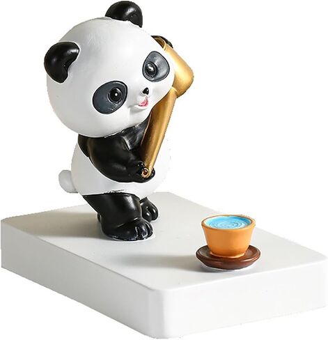 Astronaut Phone Stand for Desk Resin Spaceman Figurines Phone Holder White Gold Statue Kawaii Desk Accessories in Saudi Arabia