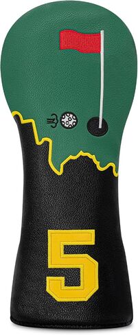 أغطية رأس خشبية من Fairway أغطية رأس لنادي الجولف أغطية رأس لنادي الجولف 5 أغطية رأس خشبية من الجلد الأسود ملحقات الجولف للنساء والرجال أغطية نادي الجولف الكرتونية in Kuwait