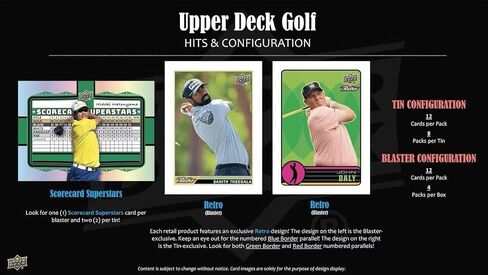 2026 Upper Deck GOLF Series Sealed Blaster Box of Packs Featuring Young Guns Rookie Card, Scorecard Superstars and a Blaster Exclusive Orange Dazzler Try For Tiger Woods, Nelly Korda and Many Others in Kuwait