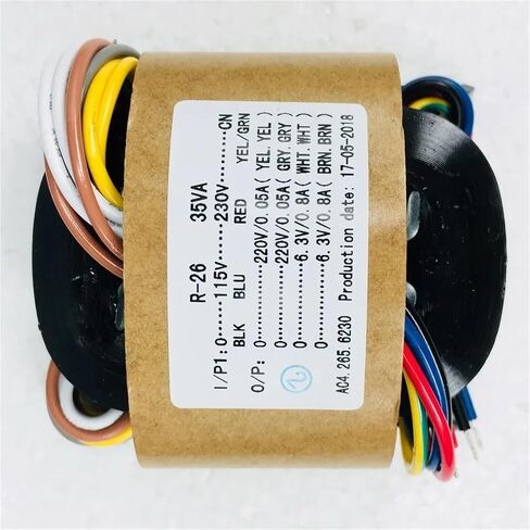 1Pcs 35W Sec Voltage 220V X2 + 6.3V R-Core Transformer for Tube Preamp DAC Amp DIY in Kuwait