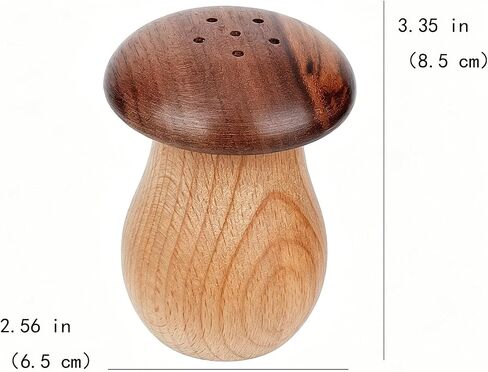 Wooden Mushroom Toothpick Holder Vintage Chinese Style Pop Up Dispenser Rustic Luxury Table Decor for Home Kitchen Coffee Bar in Kuwait