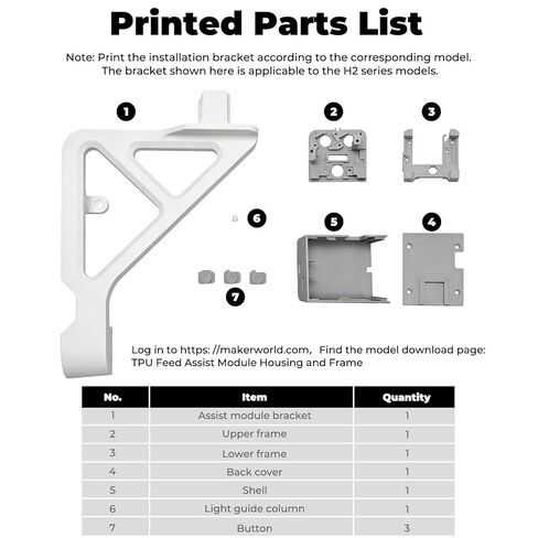 Bamboo Original TPU Feed Assist Module | Fit for Bambu Lab X2D/P2S/H2 Series/P1 Series/X1 Series 3D Printer Soft Flexible Filament Assist Kit Accessories in Kuwait