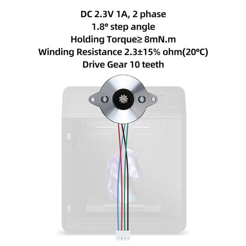 Immdinogo Extruder Motor Replacement for Adventuer 5M/ 5M Pro: 36 Pancake Stepper Motor 2 Phase 1.8 Step Angle DC 2.3V 1A 10 Teeth Gear for Driving the Movement of AD5M Extrusion Head in Kuwait