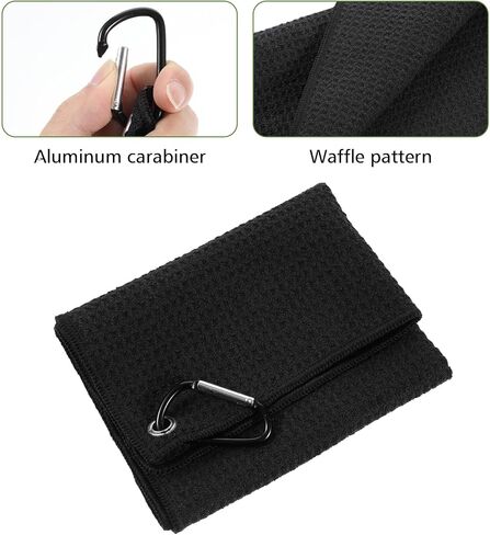 2Pcs Golf Bag Towel, Golf Towels for Men 11.8" x 11.8" Microfiber Waffle Weave in Kuwait