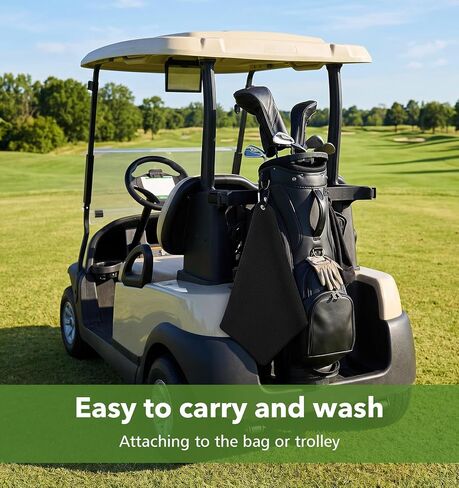 2Pcs Golf Bag Towel, Golf Towels for Men 11.8" x 11.8" Microfiber Waffle Weave in Kuwait