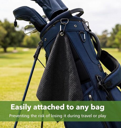 2Pcs Golf Bag Towel, Golf Towels for Men 11.8" x 11.8" Microfiber Waffle Weave in Kuwait