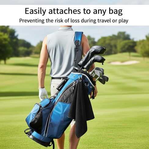 2 Pcs Golf Towels for Men, 11.8 X 11.8 Microfiber Towel with Clip, Waffle Cleaning Towel for Golf Bag Accessories for Men and Women in Kuwait