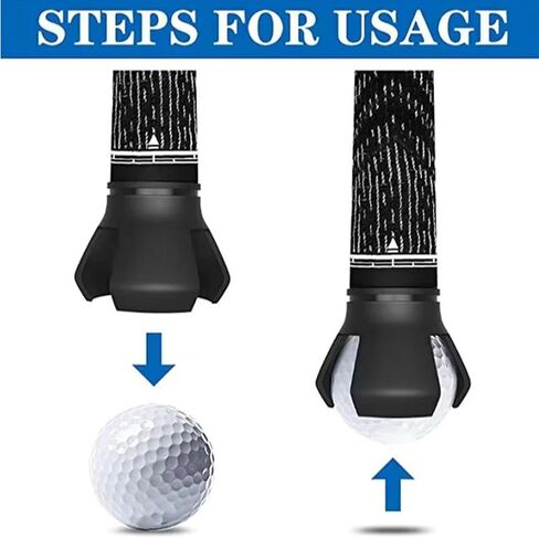 Golf Ball Collector | Golf Ball Picker for End of Putter - Sports Training Accessories, Pick Up Retriever Claw Sucker Tool for All Kinds of Putter Handle in Kuwait