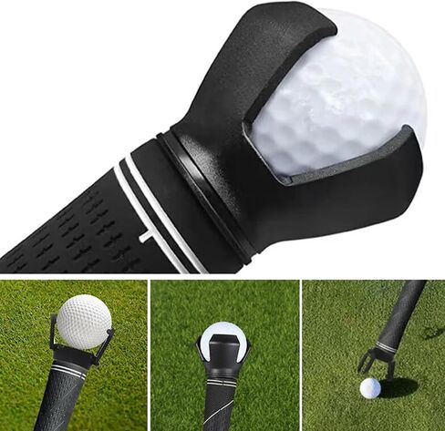 Golf Ball Collector | Golf Ball Picker for End of Putter - Sports Training Accessories, Pick Up Retriever Claw Sucker Tool for All Kinds of Putter Handle in Kuwait