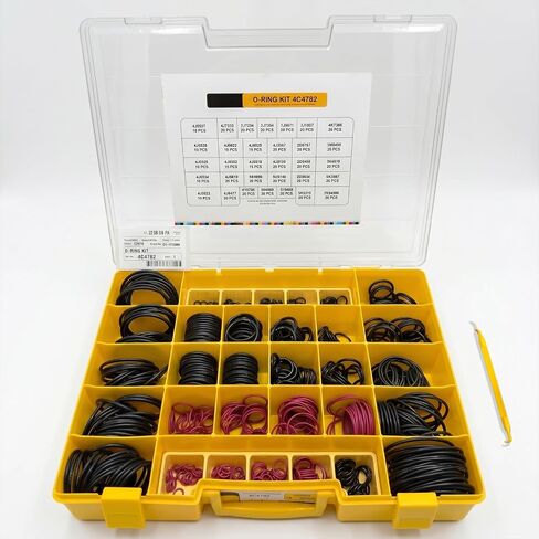 4C-4782 270-1528 O-Ring Kit with Precision Pick, NBR 90 Hydraulic Seal Assortment Fits CAT Caterpillar Excavator, High Pressure SAE STOR ORFS Fitting Sealing Sets, 32 Sizes - 580PCS in Kuwait